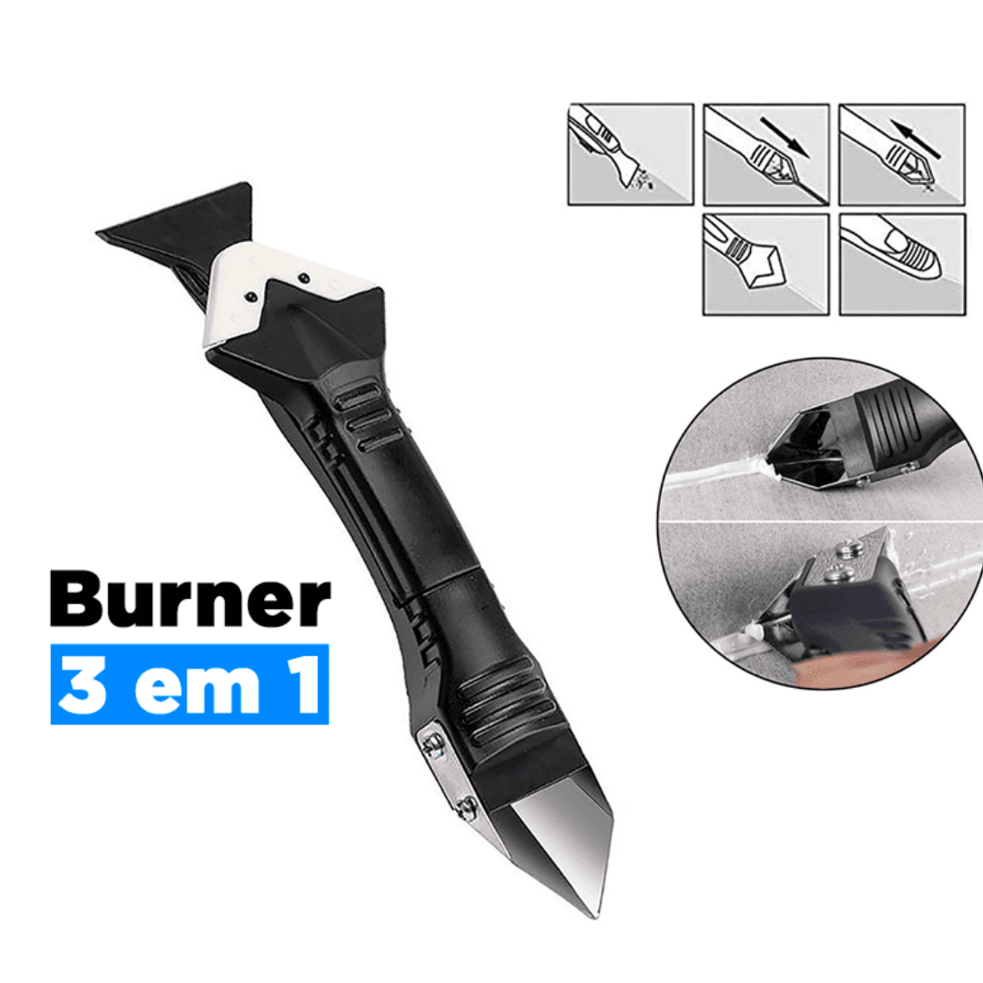 Ferramenta de Remoção de Silicone e Rejunte | Burner 3 em 1