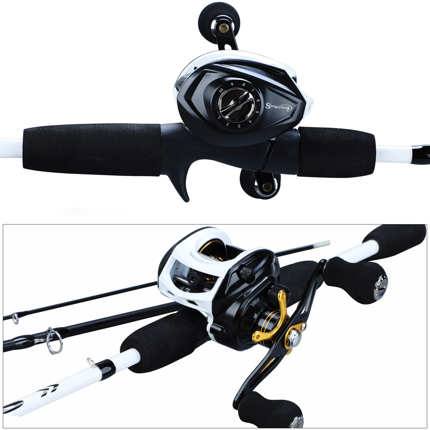 Vara de Pesca com Carretilha Premium 12 Rolamentos 20 Libras