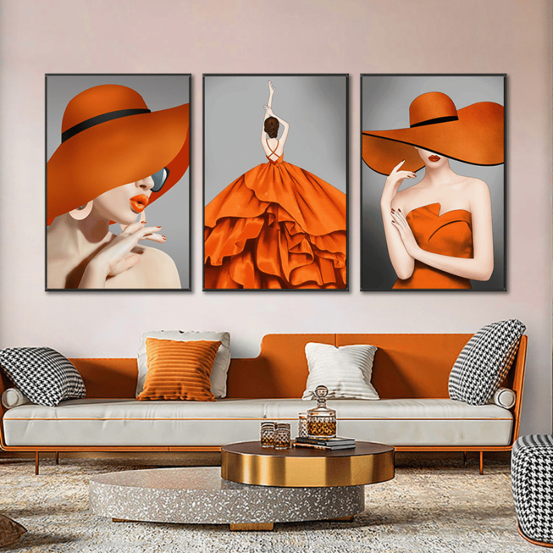 Quadros Modernos "Opulência Laranja"