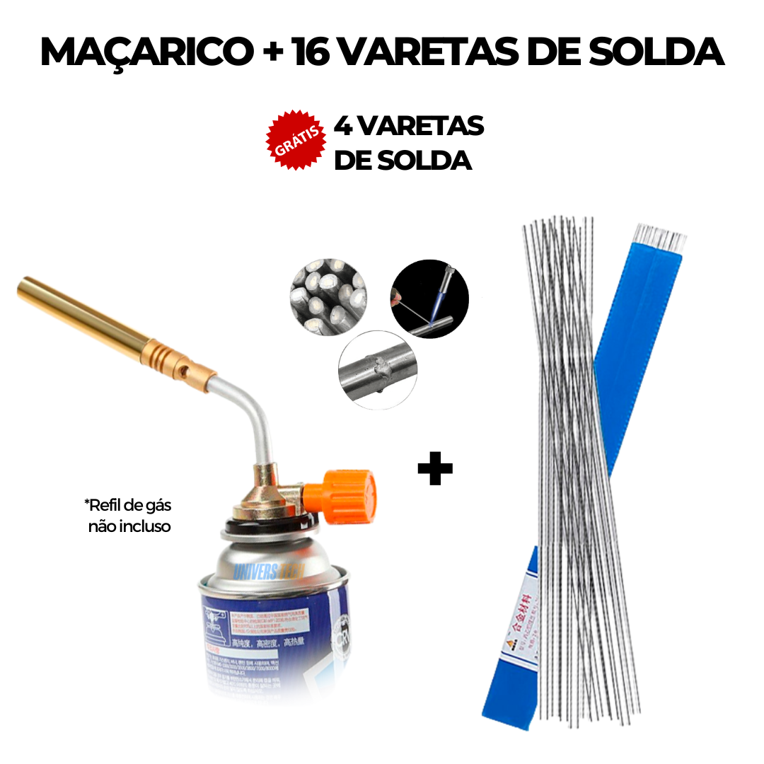 Kit Completo de Solda Premium + Maçarico e Brindes Exclusivos | Solda PowerMax 4.0