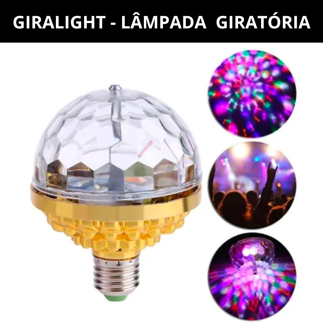 GiraLight - Lâmpada Giratória Multicolorida