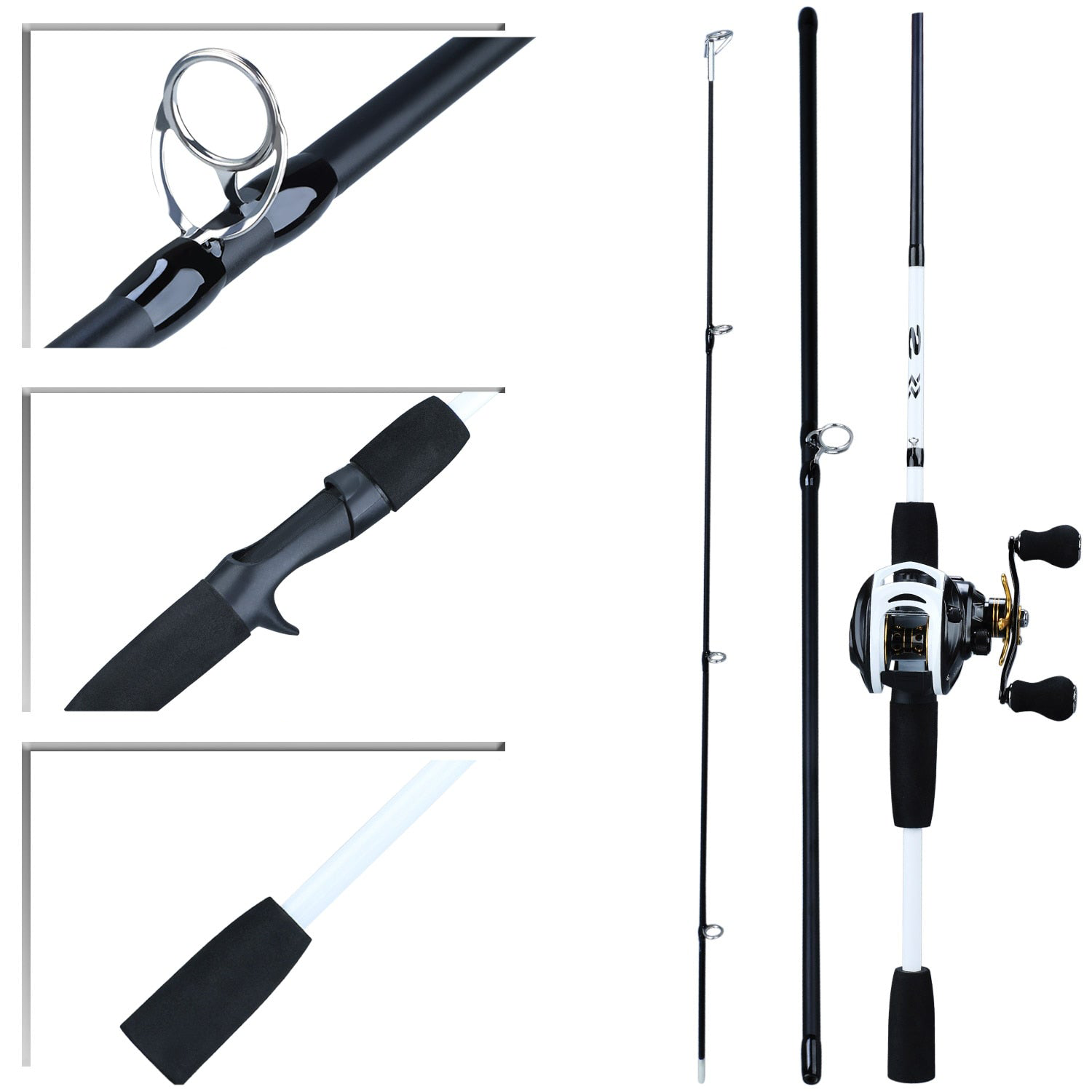 Vara de Pesca com Carretilha Premium 12 Rolamentos 20 Libras