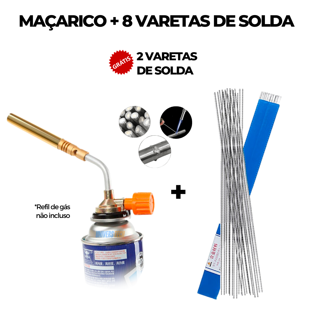 Kit Completo de Solda Premium + Maçarico e Brindes Exclusivos | Solda PowerMax 4.0