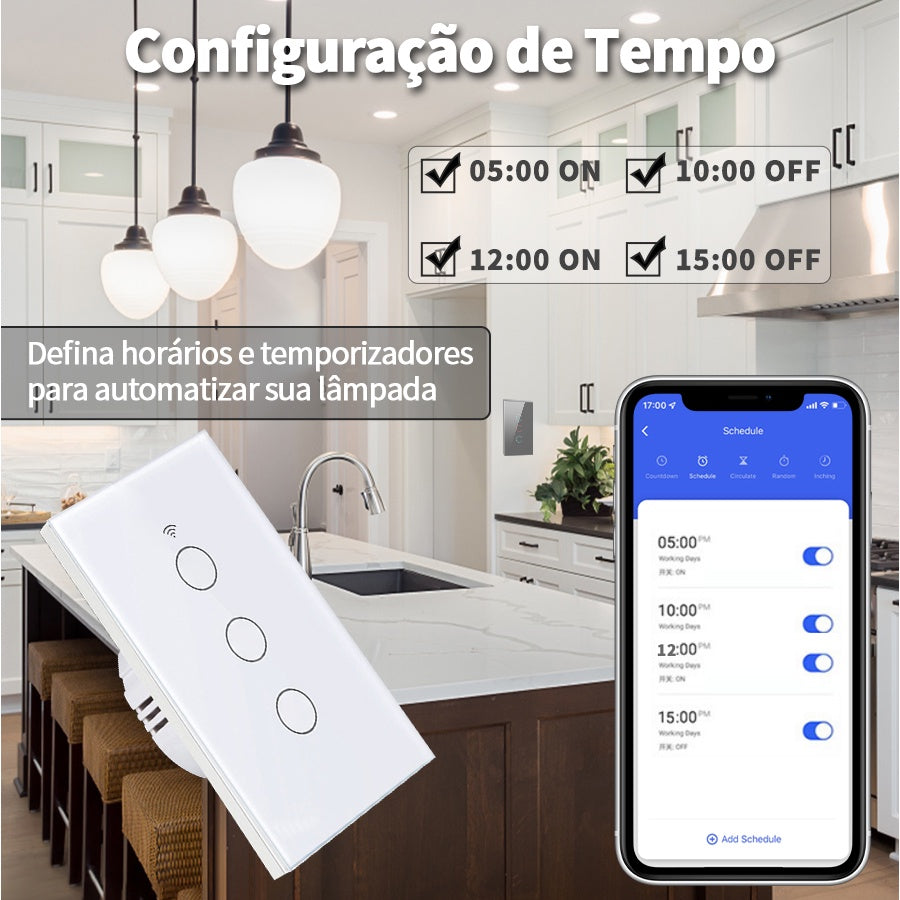 Interruptor Wi-fi Inteligente | Compatível com Alexa