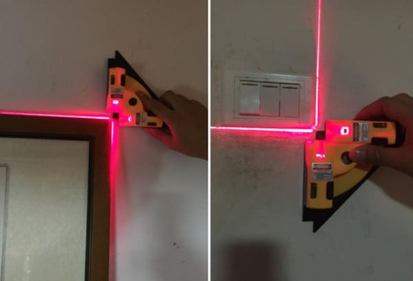 Nível a Laser Com Esquadro e Prumo 3 em 1