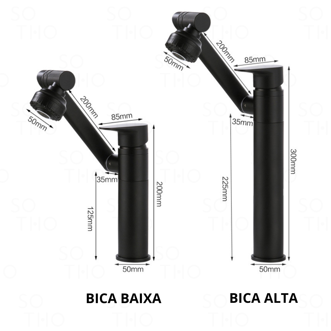 Torneira Clifton Multidirecional Giratória com Monocomando - Disponível em 06 Cores