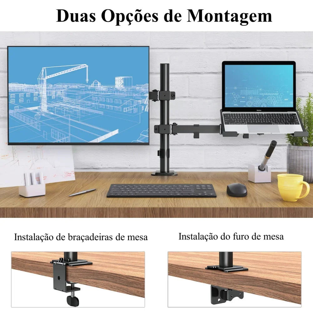 Suporte Articulado Pacasa para Monitor e Notebook