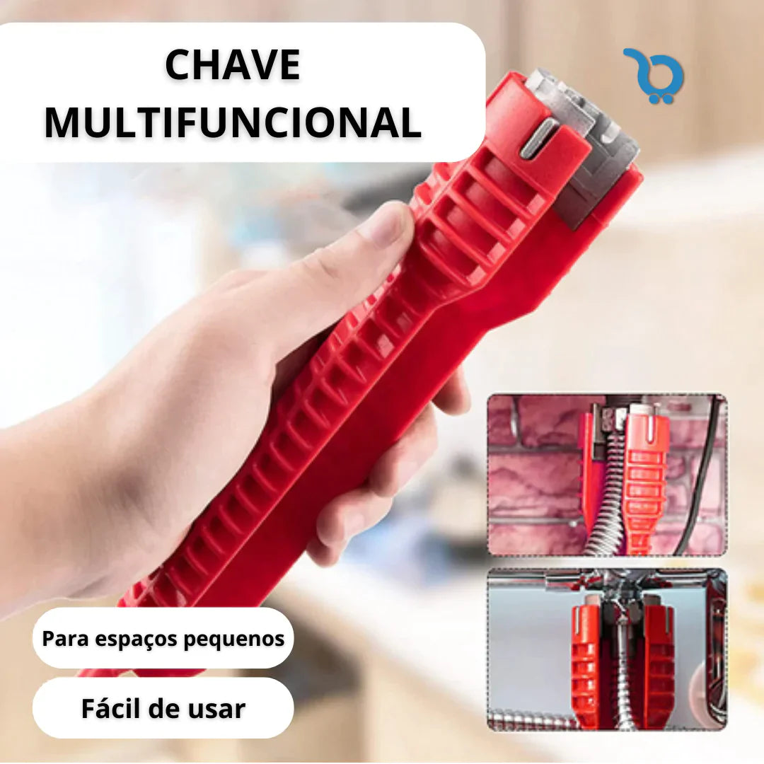 Chave de Encanamento Multifuncional - 8 em 1