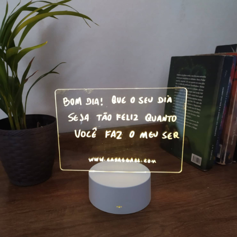 Luminária criativa LED 7 cores USB ou pilhas