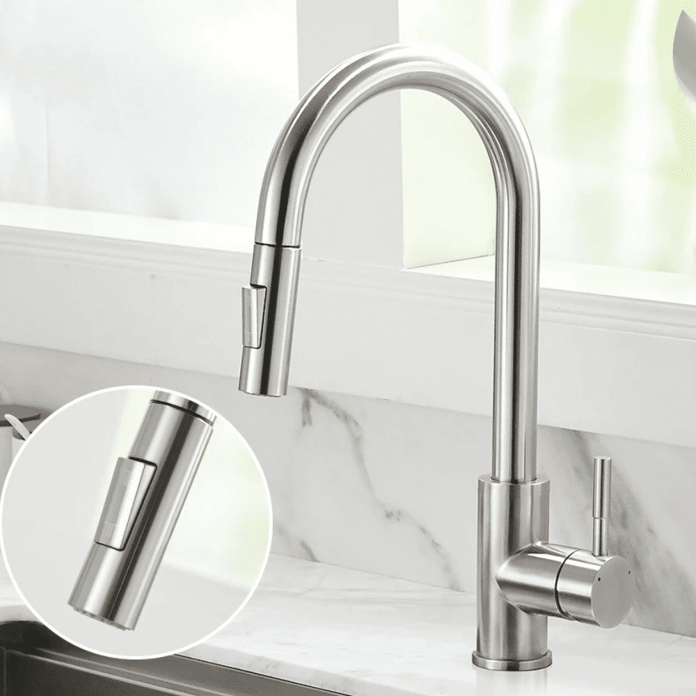 Torneira Monocomando Itália Com Ducha Extensível Pull-Out
