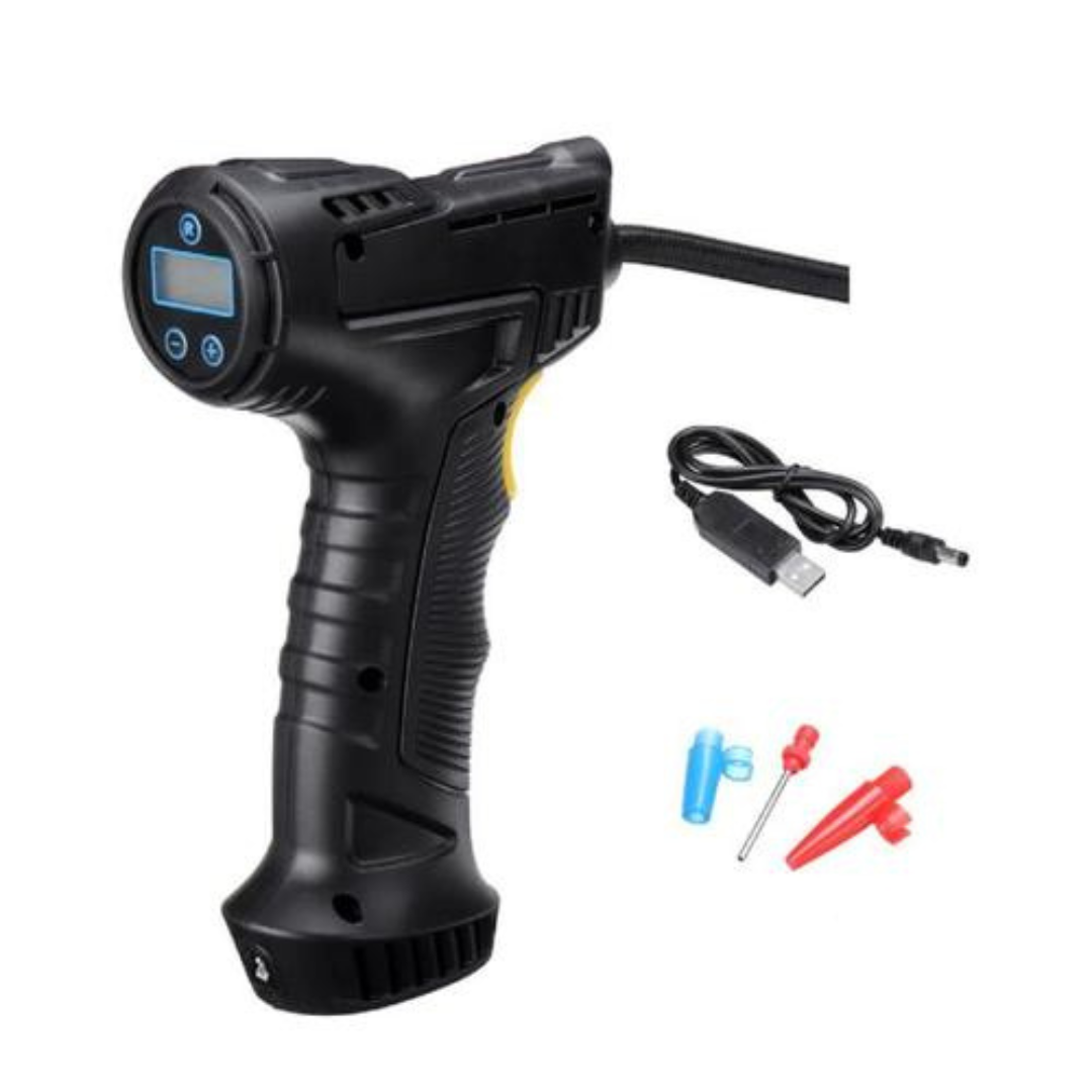 Calibrador De Pneus Digital Portátil + 3 Bicos Diferentes