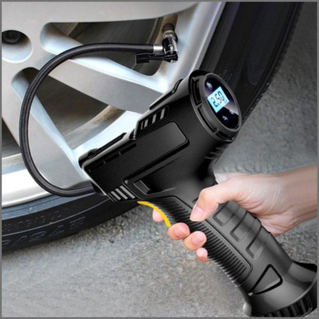 Calibrador De Pneus Digital Portátil + 3 Bicos Diferentes