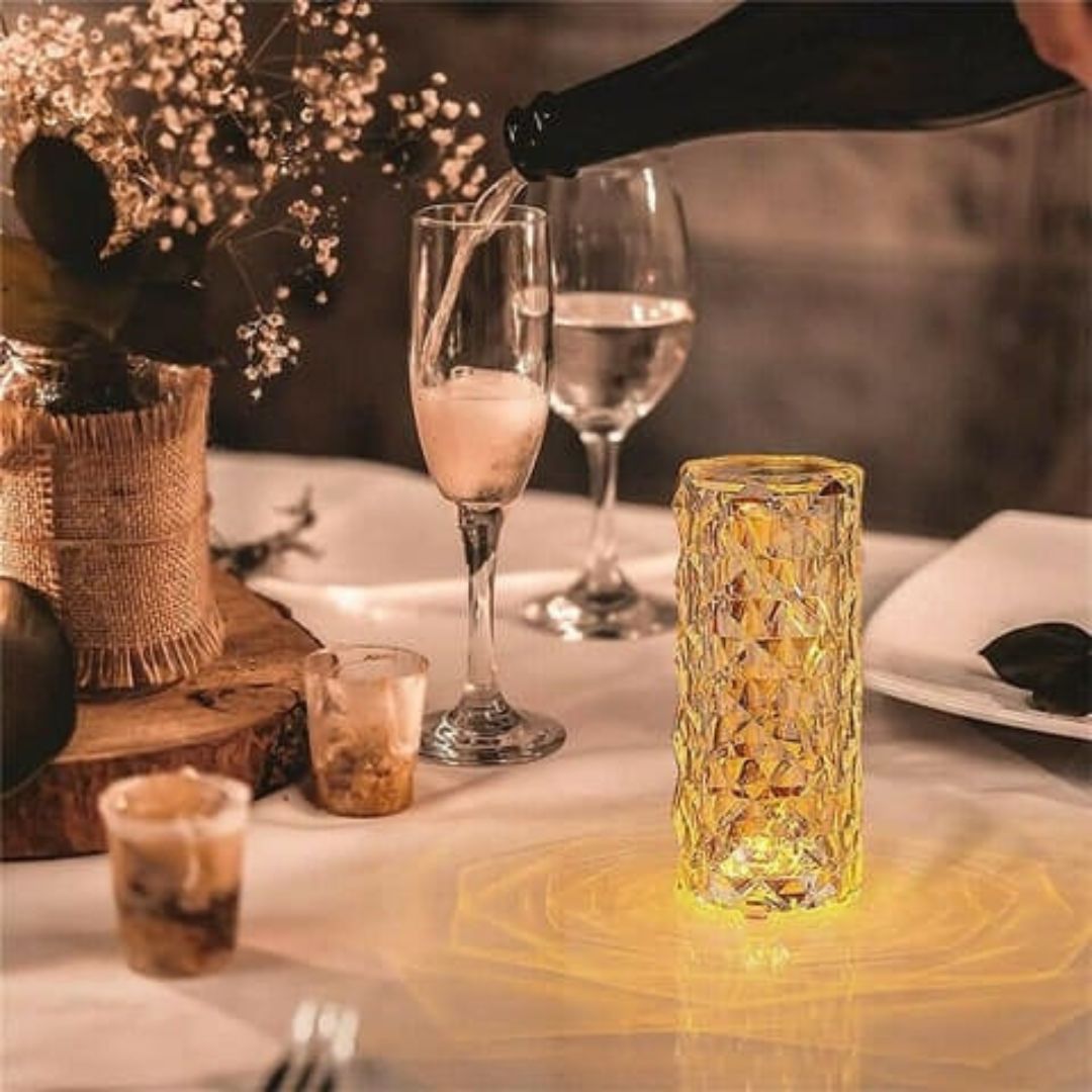 Luminária De Cristal Com 16 Cores Sensível ao Toque