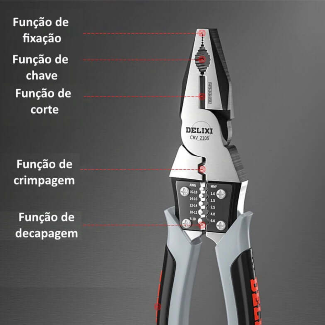 Alicate Universal Multifuncional Corta Tudo Pro™ | Linha Tools Pacasa