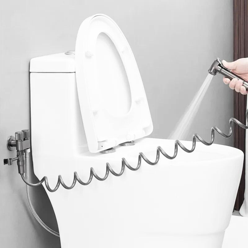 Ducha Higiênica Jato Pulverizador Flexível Aço Inox