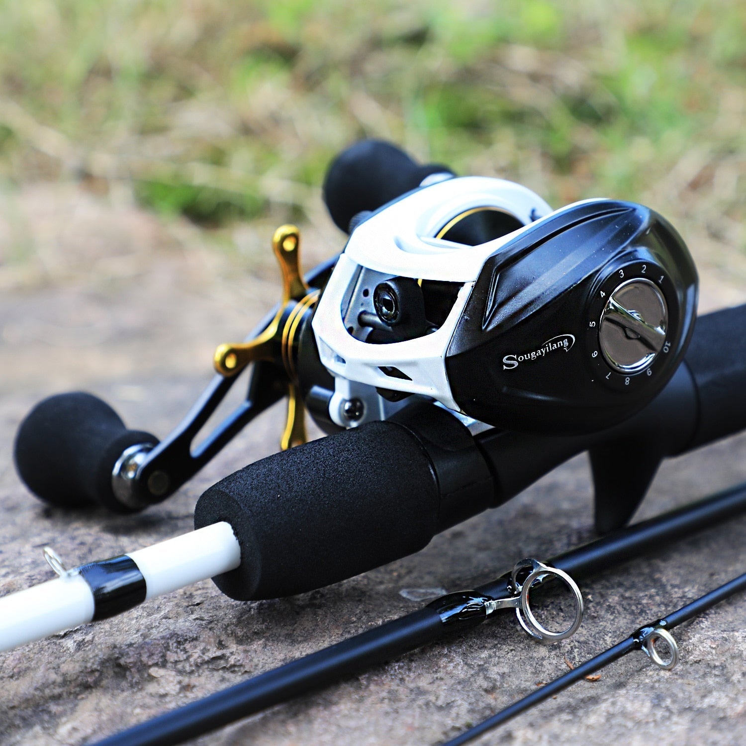 Vara de Pesca com Carretilha Premium 12 Rolamentos 20 Libras