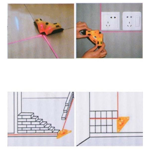 Nível a Laser Com Esquadro e Prumo 3 em 1