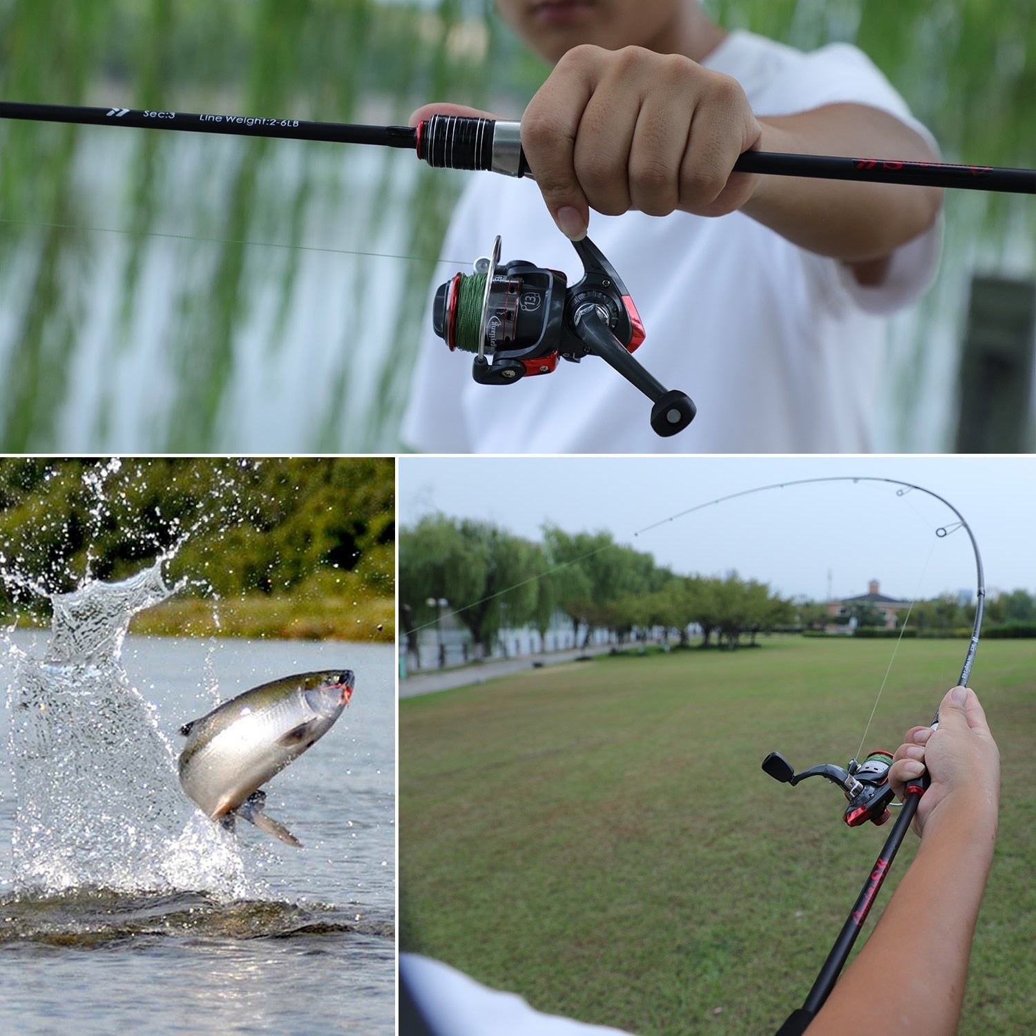 Vara de Pesca Para Carretilha ou Molinete Fibra de Carbono 1.8 m