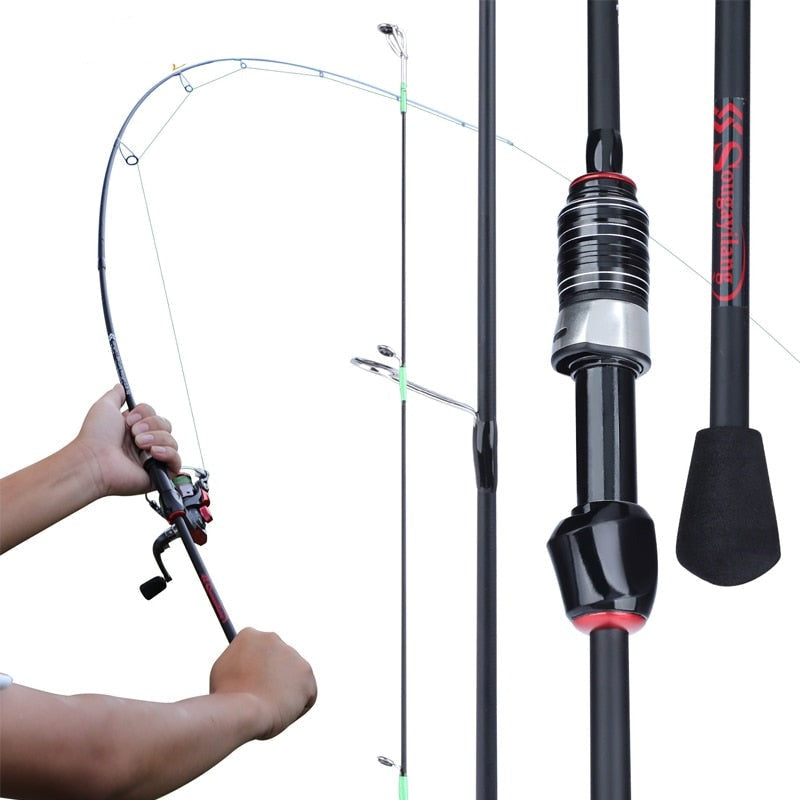 Vara de Pesca Para Carretilha ou Molinete Fibra de Carbono 1.8 m