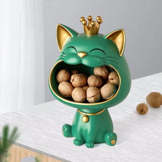 Gato Porta Objetos De Resina
