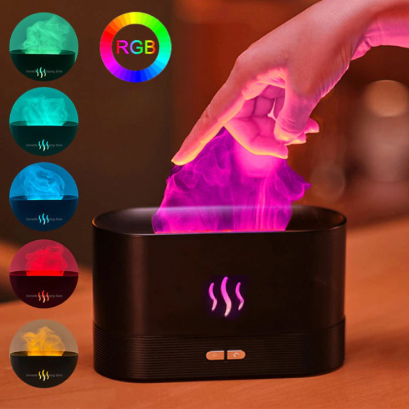 Umidificador de ar chamas rgb