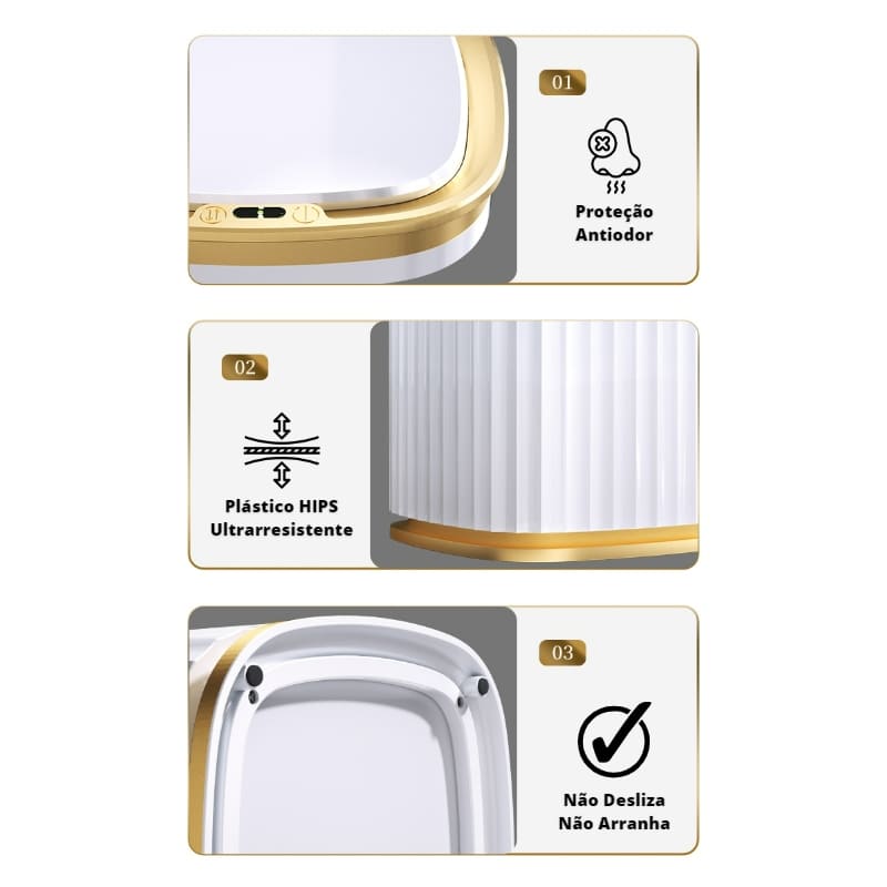 Lixeira Inteligente com Sensor de Movimento para Banheiro