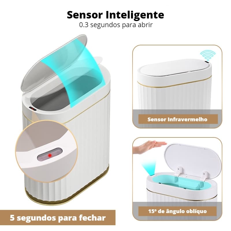 Lixeira Inteligente com Sensor de Movimento para Banheiro