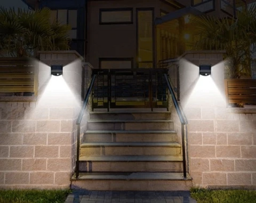 Luminária De Led Solar À Prova D'água Com Sensor De Movimento
