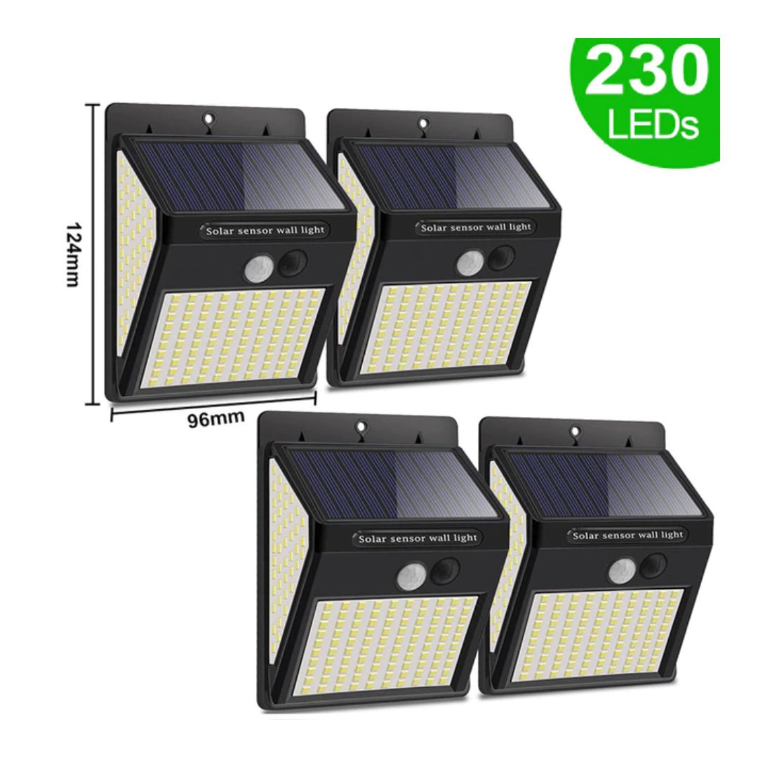 Luminária De Led Solar À Prova D'água Com Sensor De Movimento