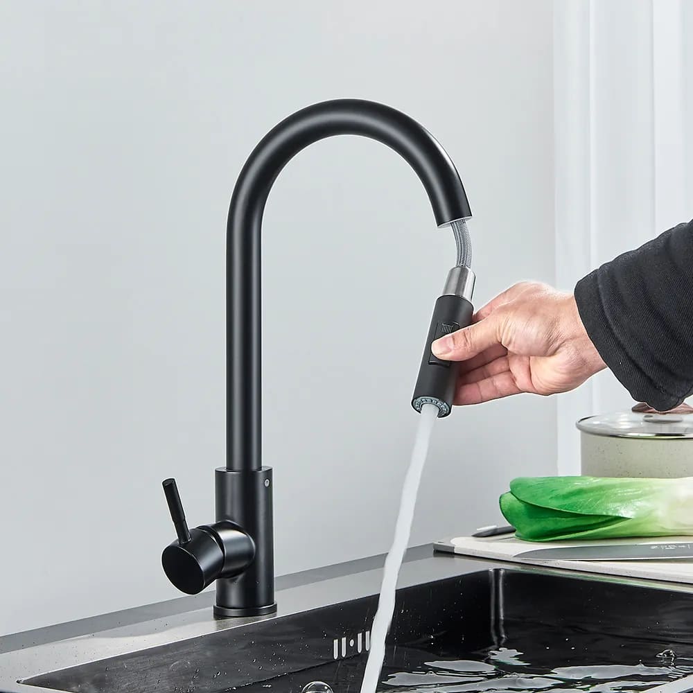 Torneira Monocomando Itália Com Ducha Extensível Pull-Out