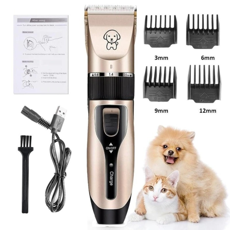 Máquina Aparadora de Tosa pet Bivolt + 4 Pentes Brinde