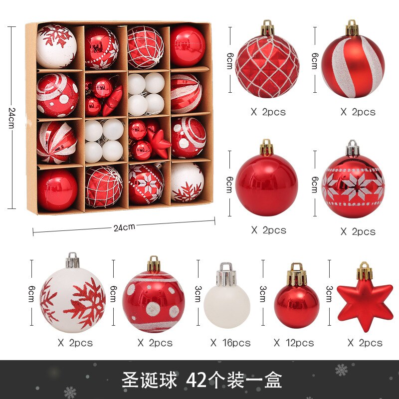 Bolas Para Arvore de Natal 44 Pçs