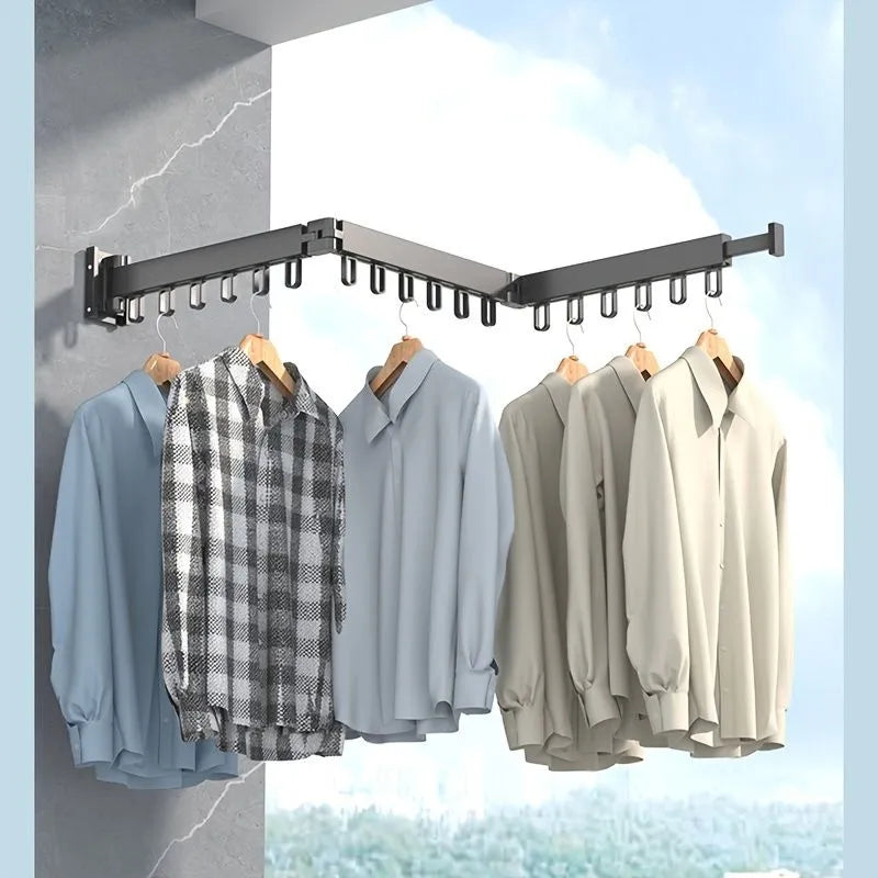 Varal Retrátil de Roupas de Parede Alumínio
