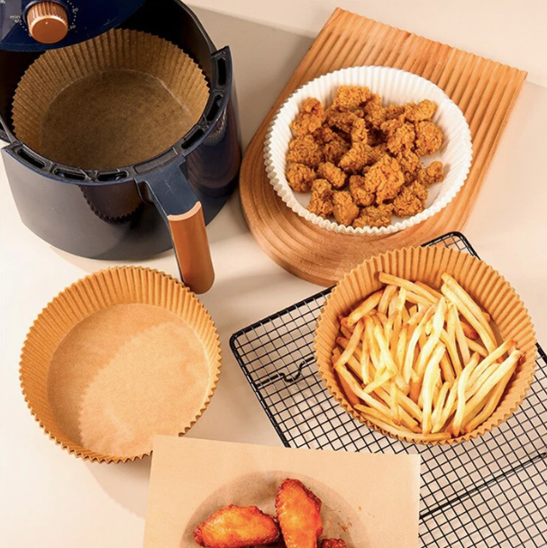 Forro de Papel à Prova de Óleo para Air Fryer