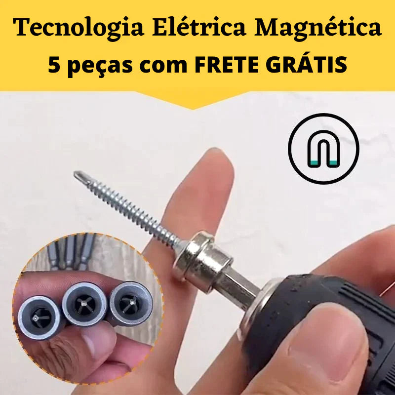 Kit 5 Ponteiras Magnéticas para Parafusadeira®