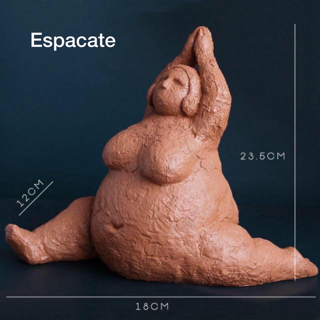 Estátua Vintage Abstrata Mulher Alta Textura