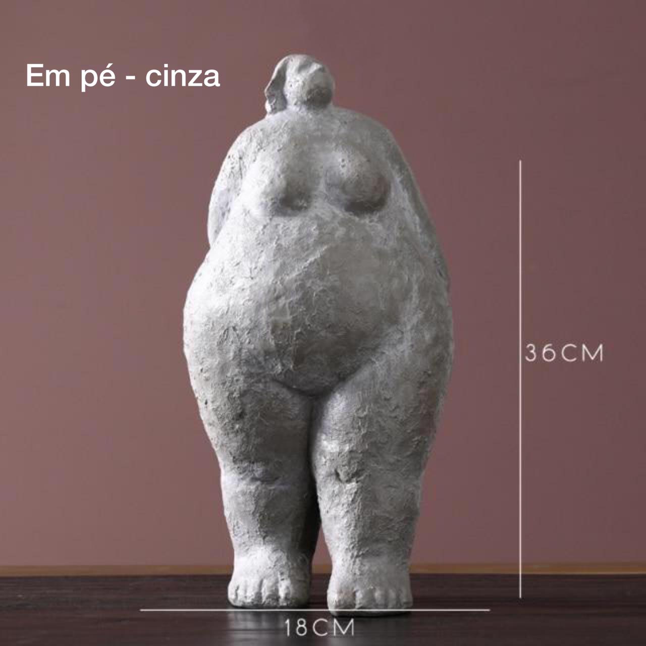 Estátua Vintage Abstrata Mulher Alta Textura