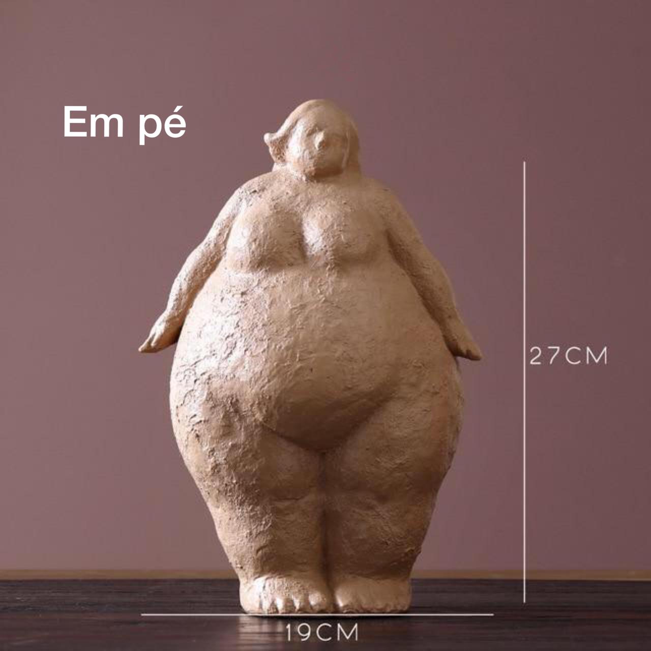Estátua Vintage Abstrata Mulher Alta Textura
