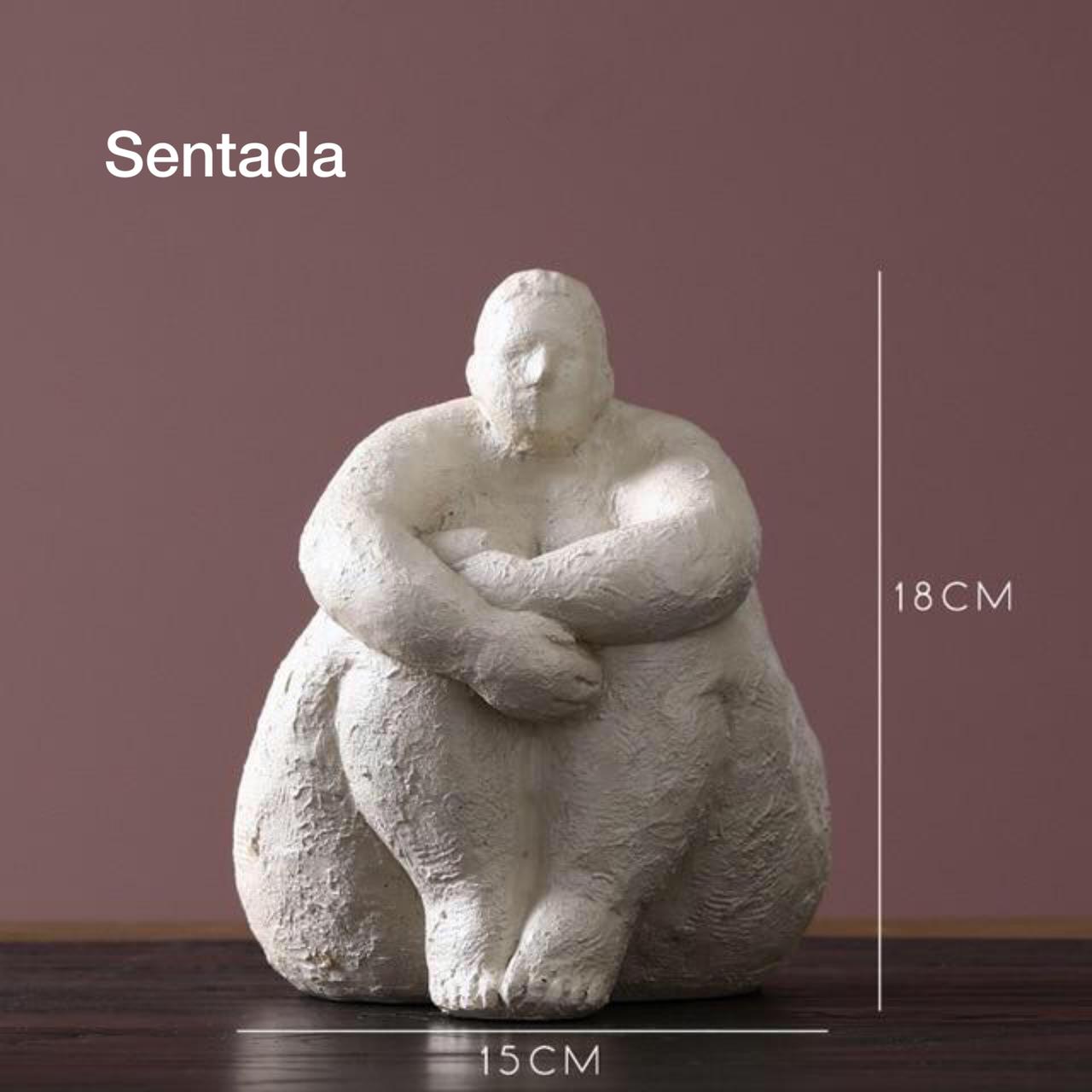 Estátua Vintage Abstrata Mulher Alta Textura