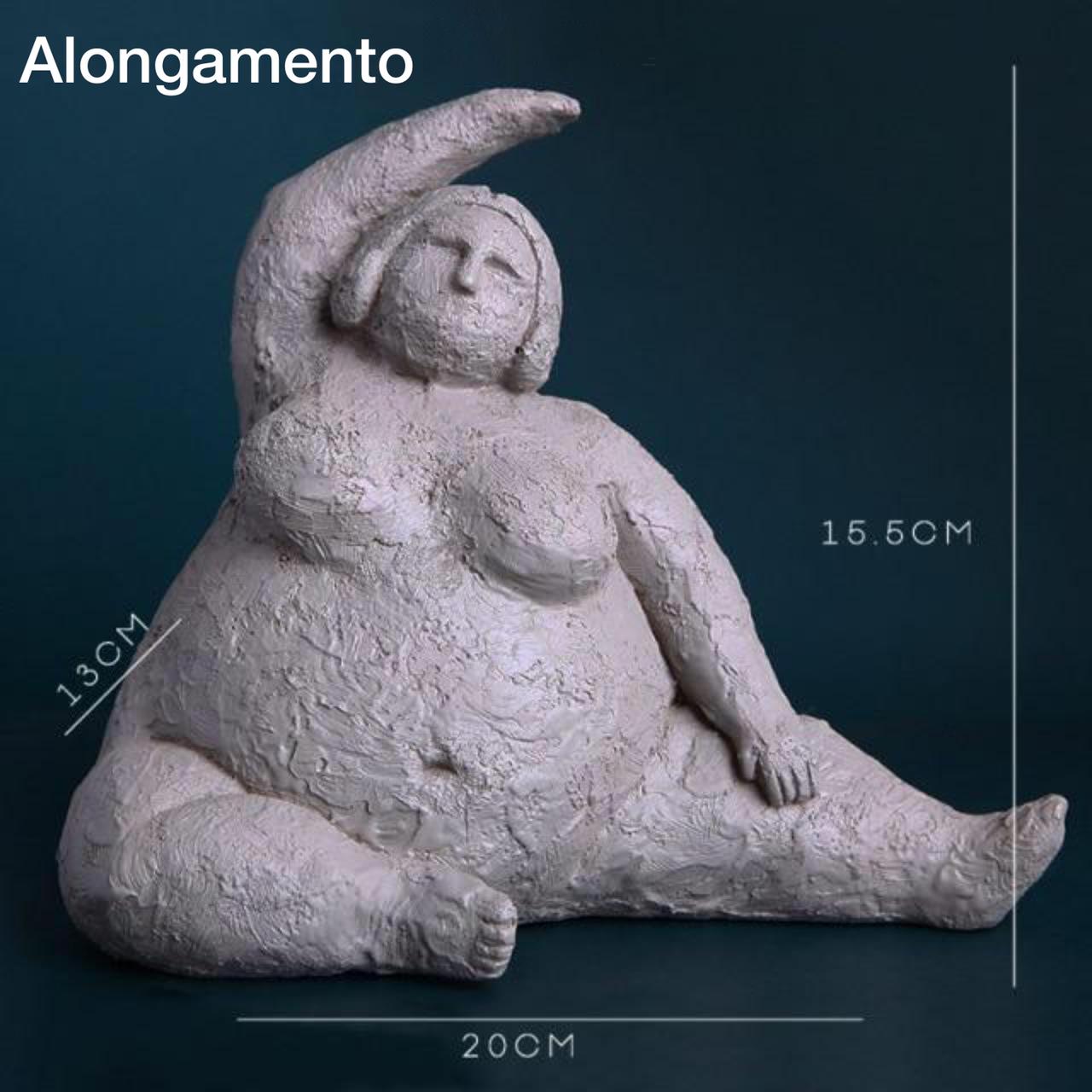 Estátua Vintage Abstrata Mulher Alta Textura
