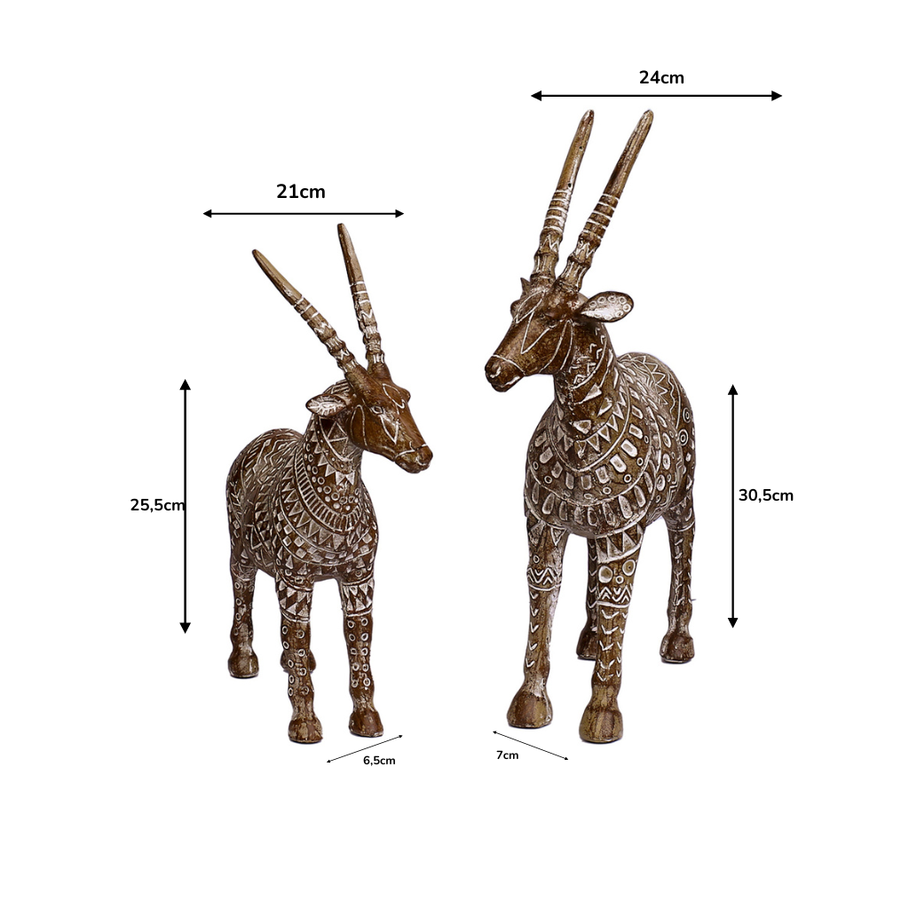 Savana Elegante: Conjunto de Esculturas Antílopes da Savana