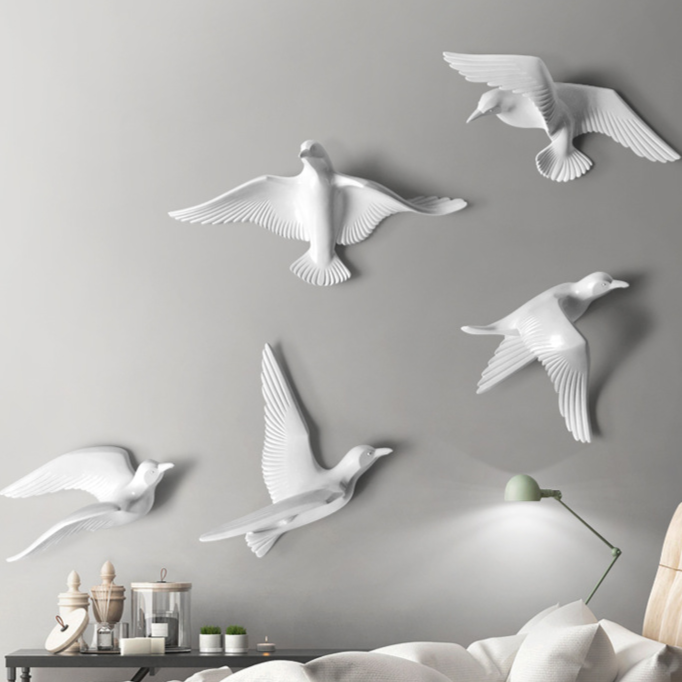 Voo da Harmonia: Esculturas de Parede Birds