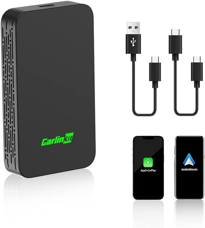 Adaptador CarlinKit 5.0 sem fio CarPlay e Android Auto