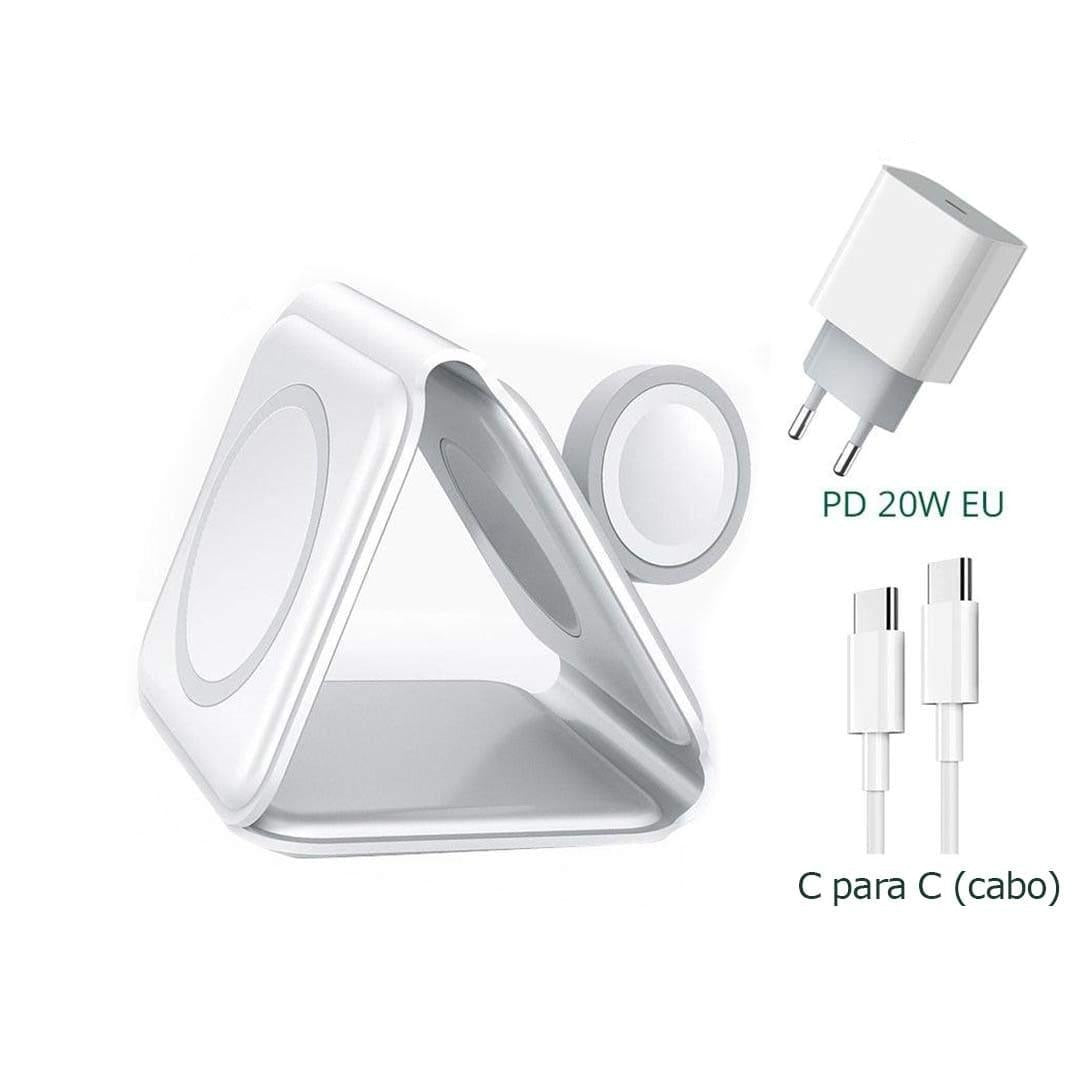 Carregador 3 em 1 Magsafe Dobrável