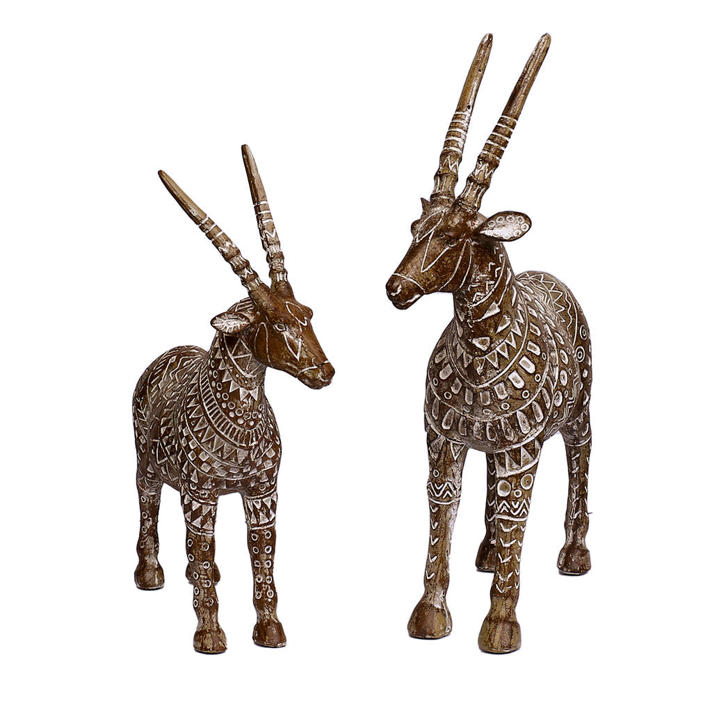 Savana Elegante: Conjunto de Esculturas Antílopes da Savana