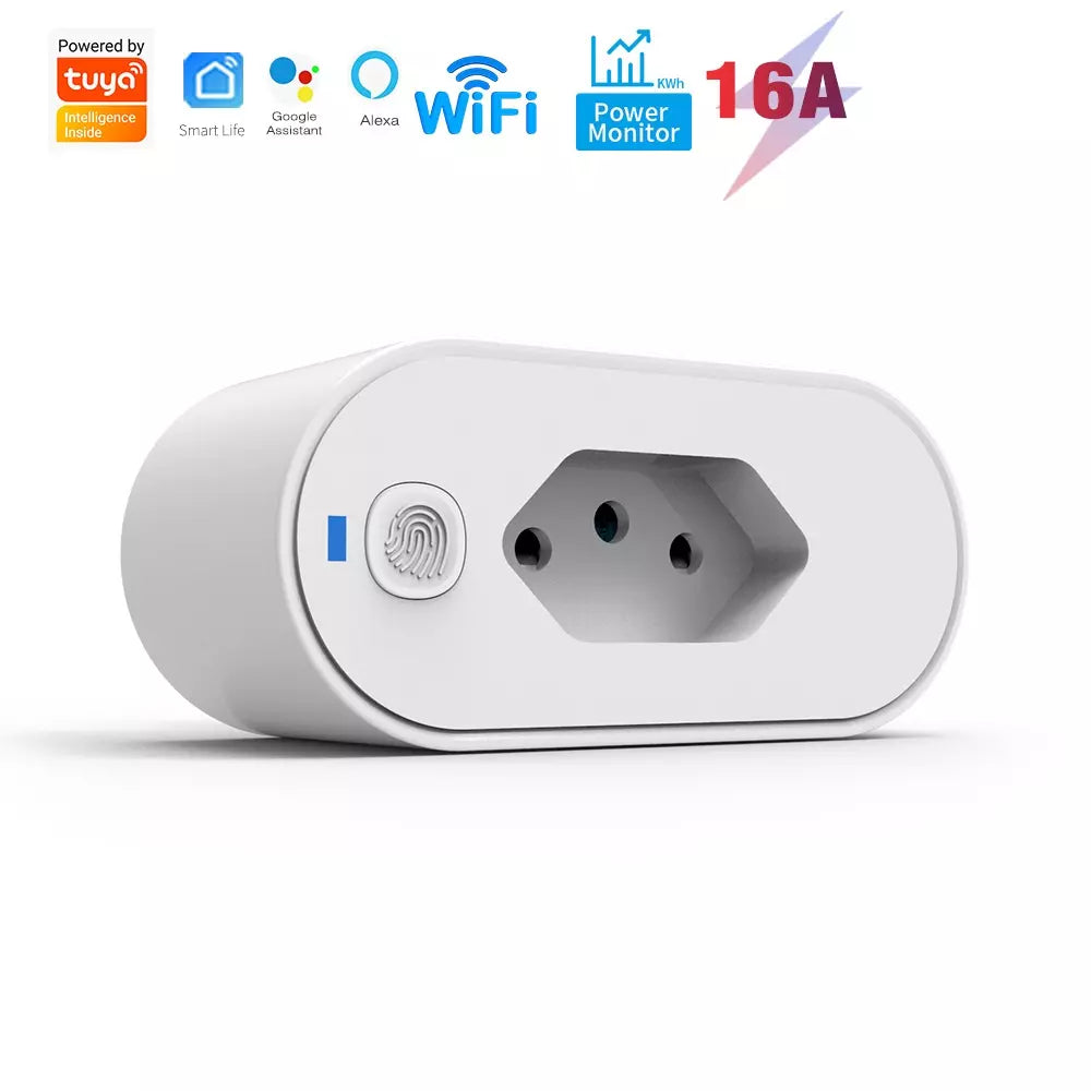Tomada Inteligente Wi-Fi Liga e Desliga Compatível com Alexa e Google