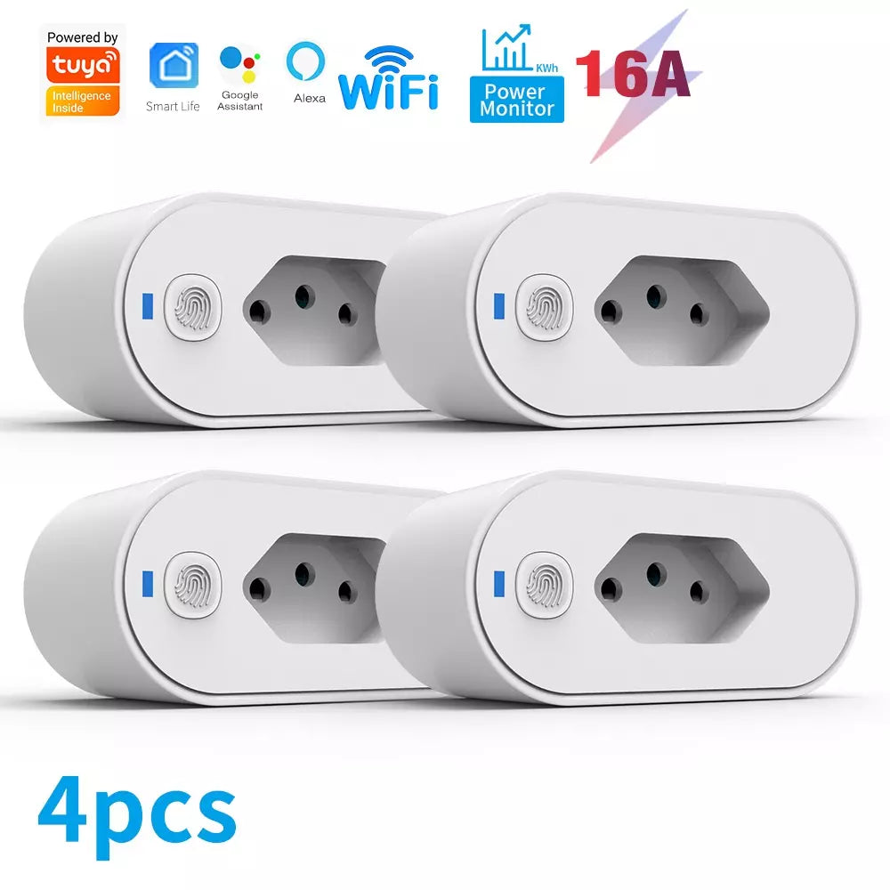 Tomada Inteligente Wi-Fi Liga e Desliga Compatível com Alexa e Google