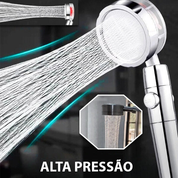 Ducha de Mão Com Hélice Alta Pressão e Água Rendada