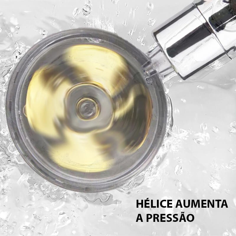 Ducha de Mão Com Hélice Alta Pressão e Água Rendada
