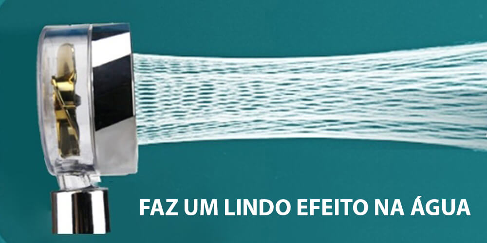 Ducha de Mão Com Hélice Alta Pressão e Água Rendada